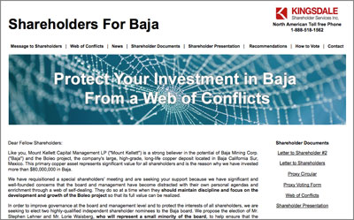 Shareholders for Baja homepage