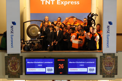 TNT Express listing in Amsterdam